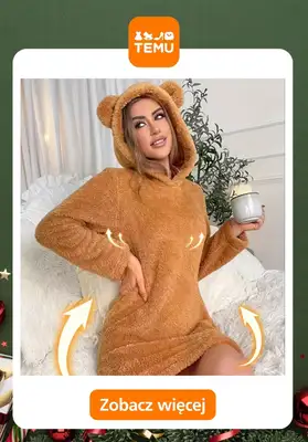 Prezenty - gazetka promocyjna Temu | Świąteczne piżamy dla niej od poniedziałku 17.11  - strona 3