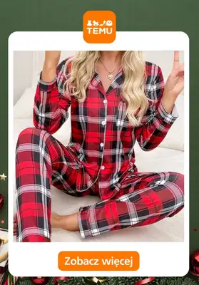 Prezenty - gazetka promocyjna Temu | Świąteczne piżamy dla niej od poniedziałku 17.11  - strona 6