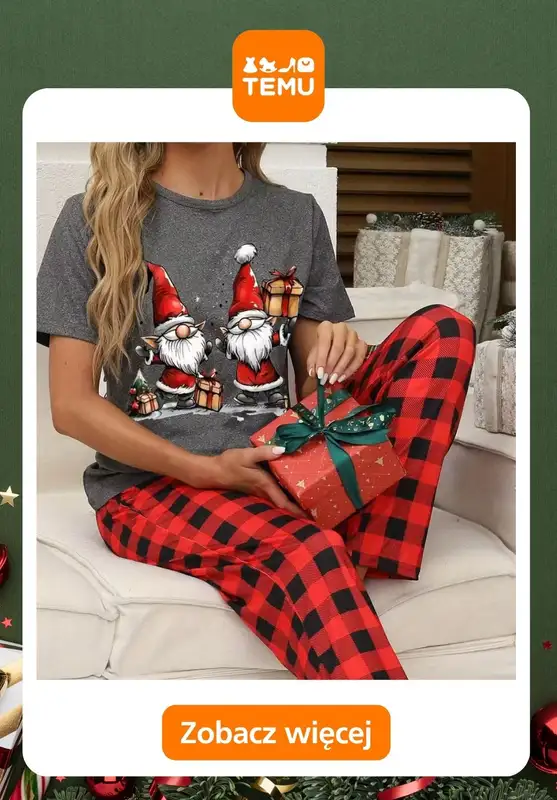 Prezenty - gazetka promocyjna Temu | Świąteczne piżamy dla niej od poniedziałku 17.11  - strona 8