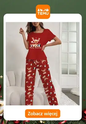 Temu - gazetka promocyjna Świąteczne piżamy dla niej od poniedziałku 17.11  - strona 4