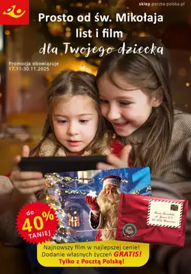 Prezenty - gazetka promocyjna Poczta Polska | Prosto od św. Mikołaja od poniedziałku 17.11 do niedzieli 30.11
