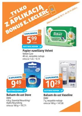 Leclerc - gazetka promocyjna Oferta E.Leclerc I Bonus skanujesz, kasę zyskujesz od wtorku 18.11 do soboty 29.11 - strona 17
