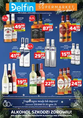 Delfin - gazetka promocyjna Oferta alkoholowa  do niedzieli 07.12