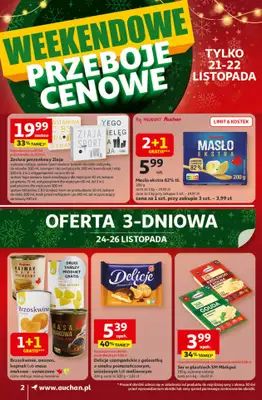 Auchan - gazetka promocyjna Gazetka Święta jak babcię kocham Supermarket Auchan od czwartku 20.11 do środy 26.11 - strona 2