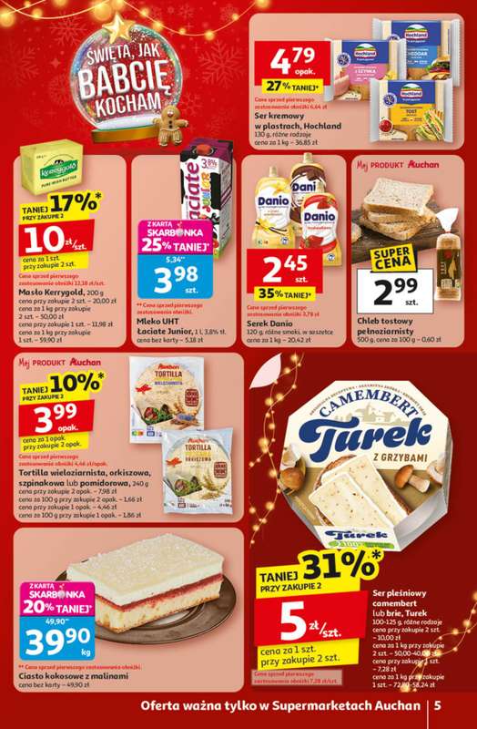 Auchan - gazetka promocyjna Gazetka Święta jak babcię kocham Supermarket Auchan od czwartku 20.11 do środy 26.11 - strona 5