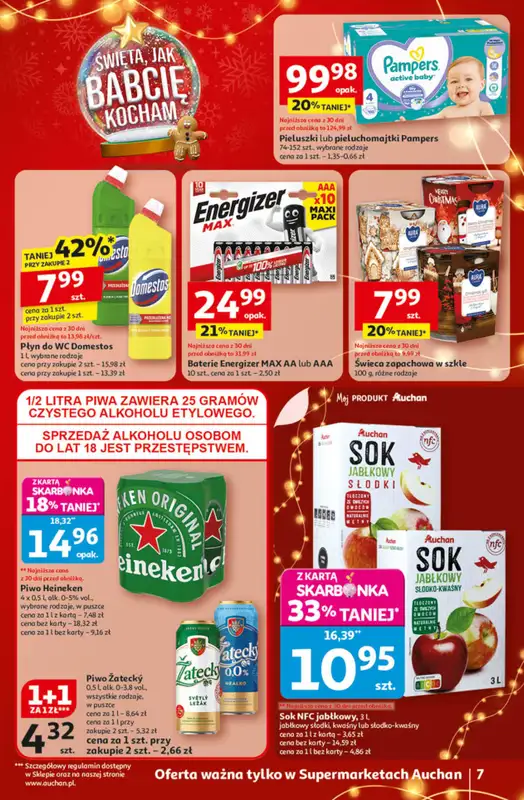 Auchan - gazetka promocyjna Gazetka Święta jak babcię kocham Supermarket Auchan od czwartku 20.11 do środy 26.11 - strona 7