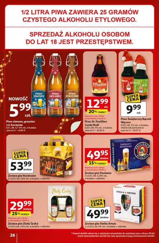 Auchan - gazetka promocyjna Gazetka Święta jak babcię kocham Hipermarket Auchan od czwartku 20.11 do środy 26.11 - strona 26