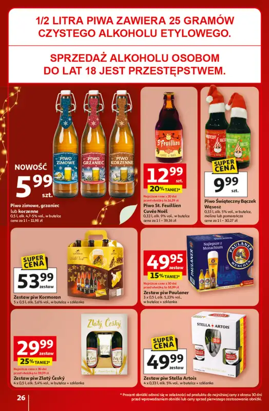 Auchan - gazetka promocyjna Gazetka Święta jak babcię kocham Hipermarket Auchan od czwartku 20.11 do środy 26.11 - strona 26