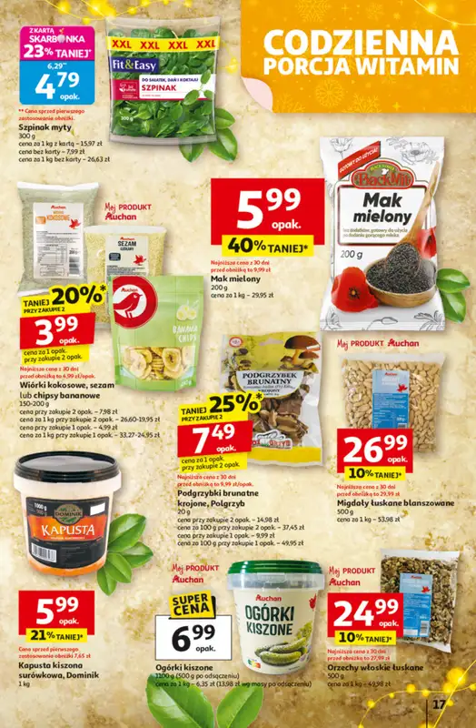 Auchan - gazetka promocyjna Gazetka Święta jak babcię kocham Hipermarket Auchan od czwartku 20.11 do środy 26.11 - strona 17
