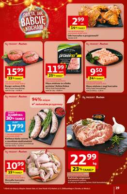 Auchan - gazetka promocyjna Gazetka Święta jak babcię kocham Hipermarket Auchan od czwartku 20.11 do środy 26.11 - strona 19