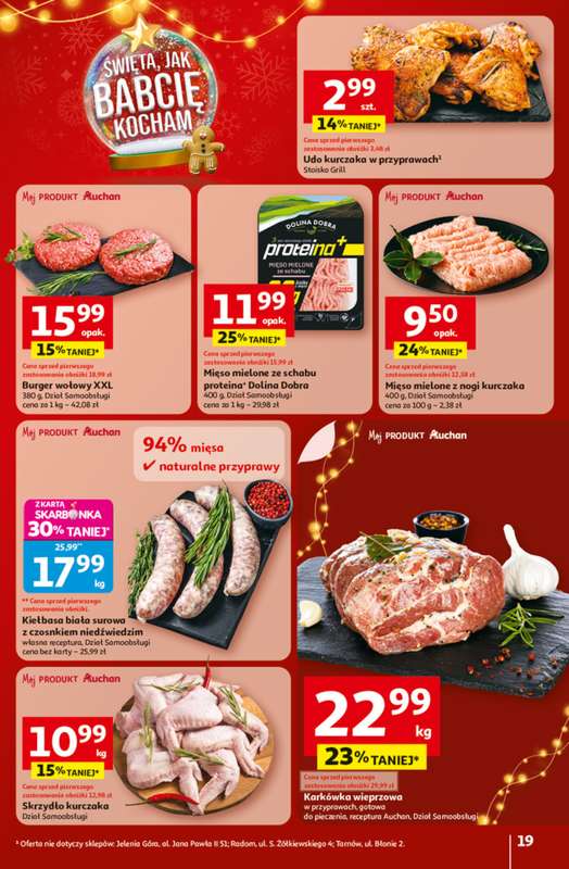 Auchan - gazetka promocyjna Gazetka Święta jak babcię kocham Hipermarket Auchan od czwartku 20.11 do środy 26.11 - strona 19