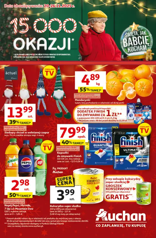 Auchan - gazetka promocyjna Gazetka Święta jak babcię kocham Hipermarket Auchan  