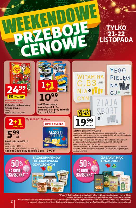 Auchan - gazetka promocyjna Gazetka Święta jak babcię kocham Hipermarket Auchan od czwartku 20.11 do środy 26.11 - strona 2