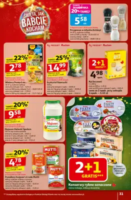 Auchan - gazetka promocyjna Gazetka Święta jak babcię kocham Hipermarket Auchan od czwartku 20.11 do środy 26.11 - strona 31