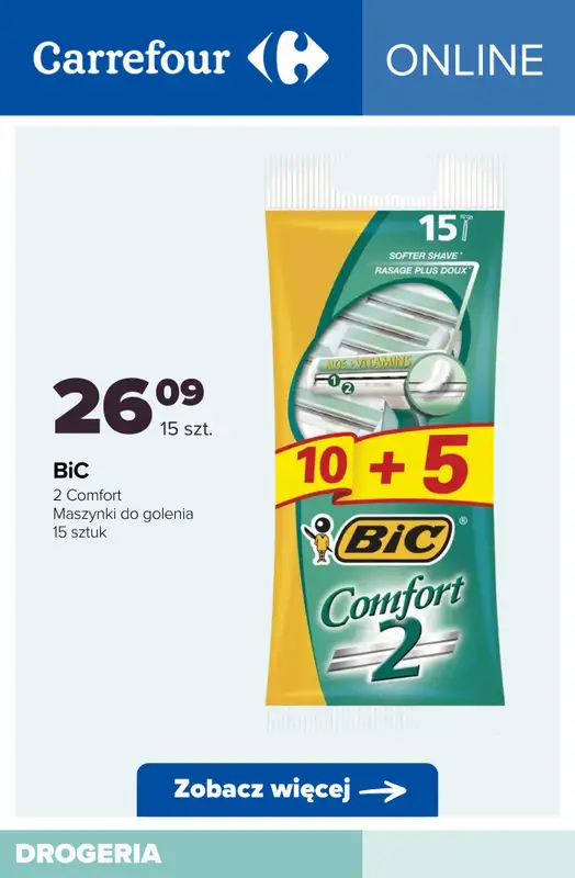 Carrefour - gazetka promocyjna Jednorazowe maszynki do golenia - oferta ONLINE od wtorku 18.11  - strona 9