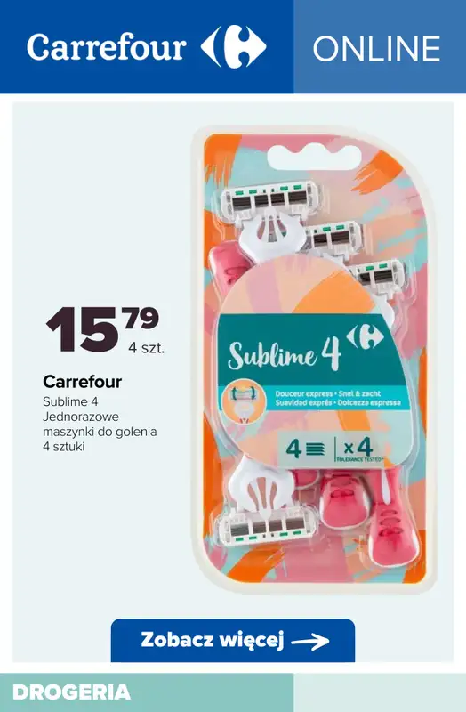 Carrefour - gazetka promocyjna Jednorazowe maszynki do golenia - oferta ONLINE od wtorku 18.11  - strona 7