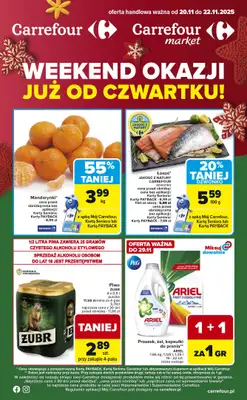 Carrefour Market - gazetka promocyjna Gazetka Weekend promek już od czwartku od czwartku 20.11 do soboty 22.11