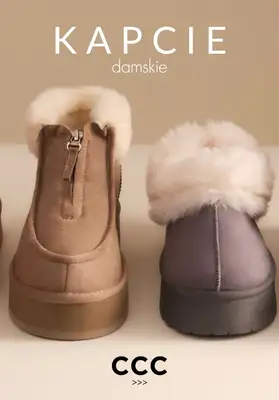 CCC - gazetka promocyjna Kapcie damskie od 49,99 zł od wtorku 18.11 