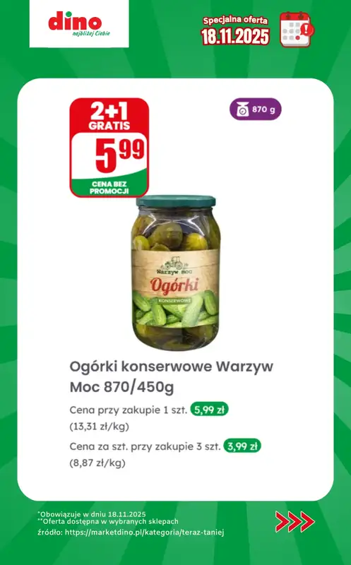 Dino - gazetka promocyjna Specjalna oferta na 18.11.2025 - promocje spoza gazetki od wtorku 18.11 do wtorku 18.11 - strona 5