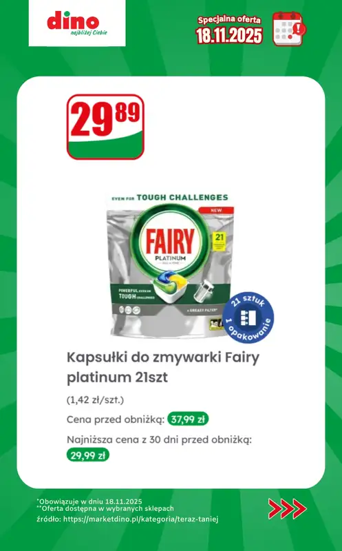 Dino - gazetka promocyjna Specjalna oferta na 18.11.2025 - promocje spoza gazetki od wtorku 18.11 do wtorku 18.11 - strona 11