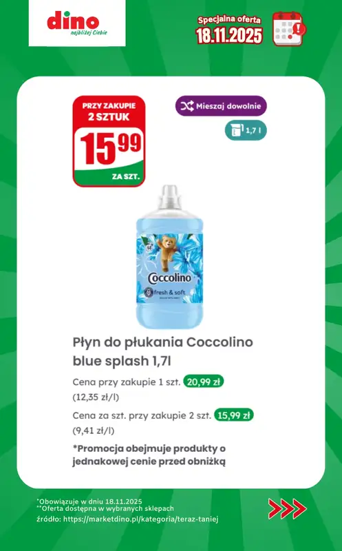 Dino - gazetka promocyjna Specjalna oferta na 18.11.2025 - promocje spoza gazetki od wtorku 18.11 do wtorku 18.11 - strona 9