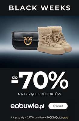 BLACK FRIDAY - gazetka promocyjna eobuwie | BLACK WEEKS do -70% od wtorku 18.11 do czwartku 27.11