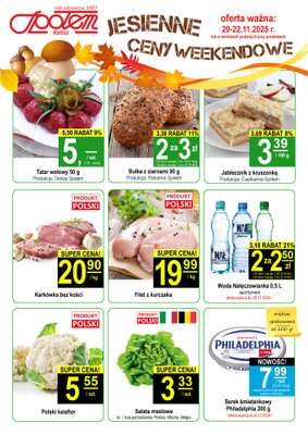 Społem - Blisko i Korzystnie - gazetka promocyjna Plakat promocyjny PSS Kalisz od czwartku 20.11 do soboty 22.11