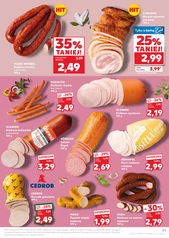 Kaufland - gazetka promocyjna Oferta Kaufland od czwartku 20.11 do środy 26.11 - strona 23