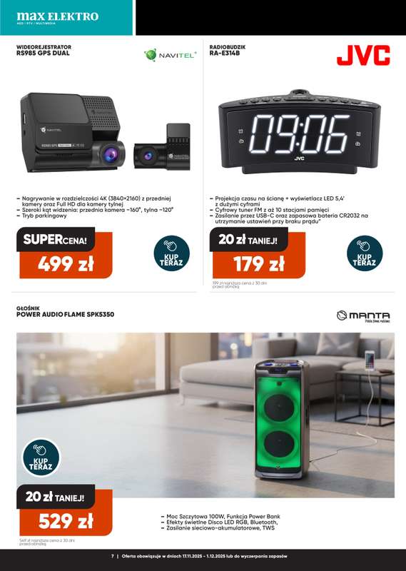 Max Elektro - gazetka promocyjna Gazetka Black weeks od wtorku 18.11 do poniedziałku 01.12 - strona 7