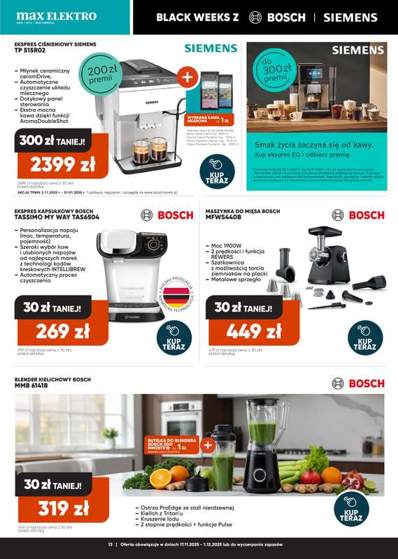 Max Elektro - gazetka promocyjna Gazetka Black weeks od wtorku 18.11 do poniedziałku 01.12 - strona 13