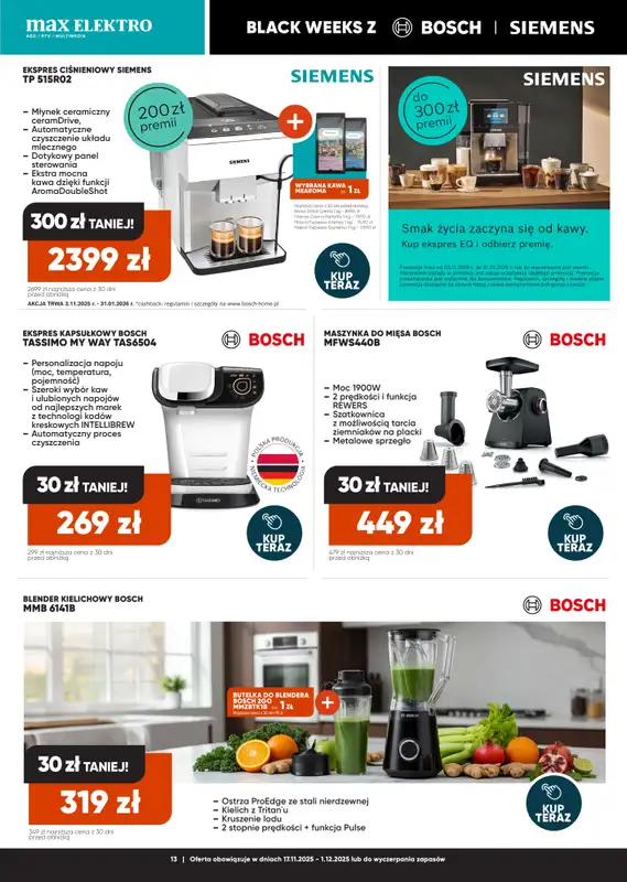 Max Elektro - gazetka promocyjna Gazetka Black weeks od wtorku 18.11 do poniedziałku 01.12 - strona 13