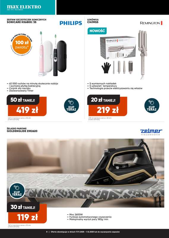 Max Elektro - gazetka promocyjna Gazetka Black weeks od wtorku 18.11 do poniedziałku 01.12 - strona 8