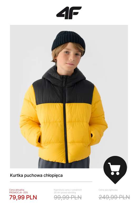 4F - gazetka promocyjna Wyprzedaż: ciepłe kurtki i bezrękawniki od wtorku 18.11  - strona 16
