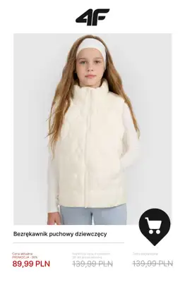 4F - gazetka promocyjna Wyprzedaż: ciepłe kurtki i bezrękawniki od wtorku 18.11  - strona 17