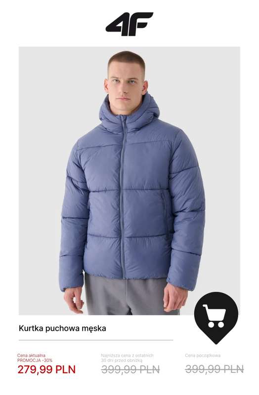 4F - gazetka promocyjna Wyprzedaż: ciepłe kurtki i bezrękawniki od wtorku 18.11  - strona 10