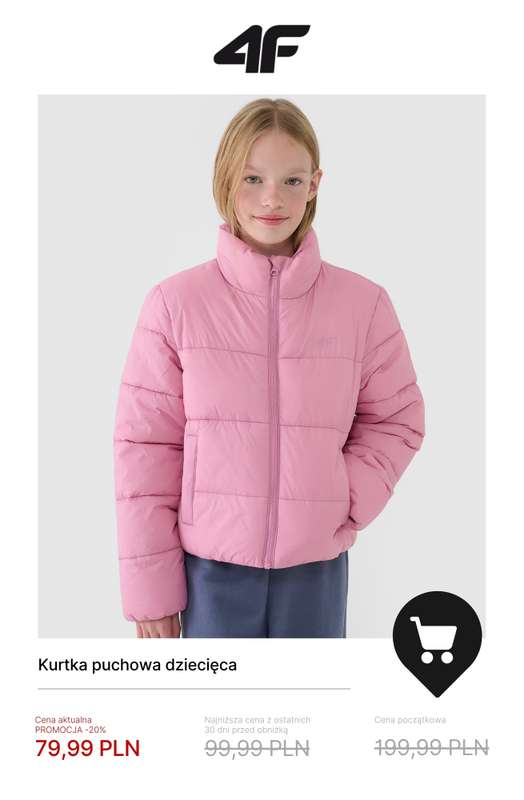 4F - gazetka promocyjna Wyprzedaż: ciepłe kurtki i bezrękawniki od wtorku 18.11  - strona 15