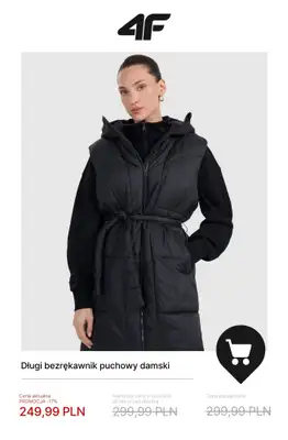 4F - gazetka promocyjna Wyprzedaż: ciepłe kurtki i bezrękawniki od wtorku 18.11  - strona 9