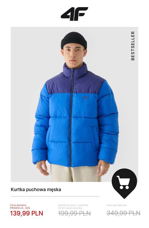 4F - gazetka promocyjna Wyprzedaż: ciepłe kurtki i bezrękawniki od wtorku 18.11  - strona 6