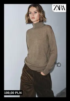Zara - gazetka promocyjna Swetry z wełny i kaszmiru dla niej od wtorku 18.11  - strona 3