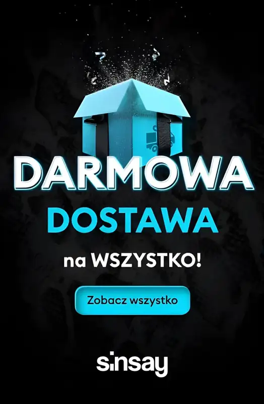 Sinsay - gazetka promocyjna DARMOWA DOSTAWA na wszystko! od wtorku 18.11 do środy 19.11