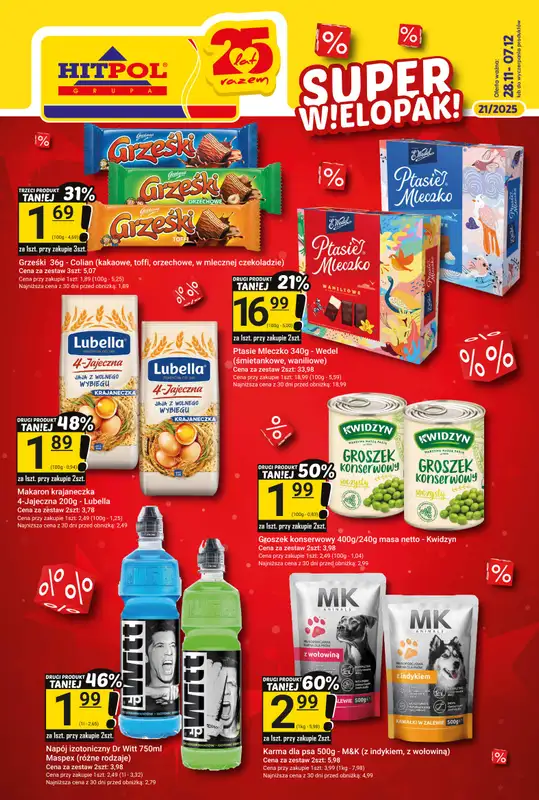 Hitpol - gazetka promocyjna HITY z gazetki promocyjnej! od piątku 28.11 do niedzieli 07.12