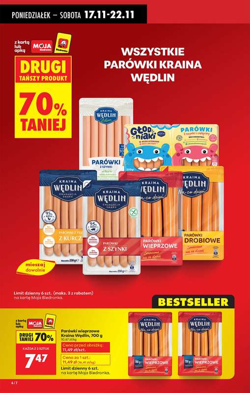 Biedronka - gazetka promocyjna Od poniedziałku, Z ladą tradycyjną od poniedziałku 17.11 do niedzieli 23.11 - strona 6