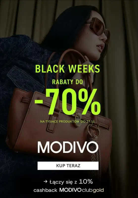 BLACK FRIDAY - gazetka promocyjna Modivo | Rabaty do -70%  Black Week od wtorku 18.11 do czwartku 27.11