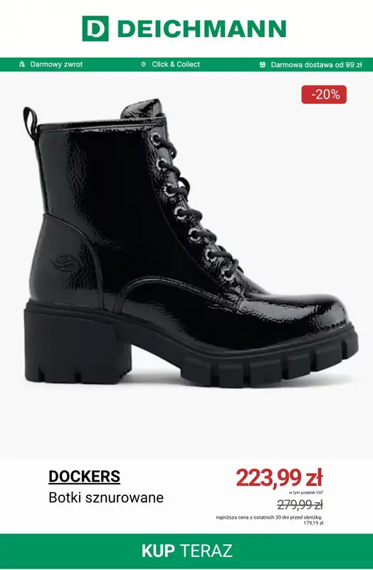 Deichmann - gazetka promocyjna Botki damskie z wyprzedaży od wtorku 18.11  - strona 8