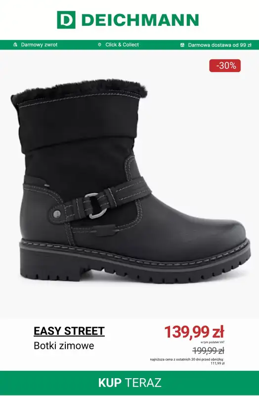 Deichmann - gazetka promocyjna Botki damskie z wyprzedaży od wtorku 18.11  - strona 6