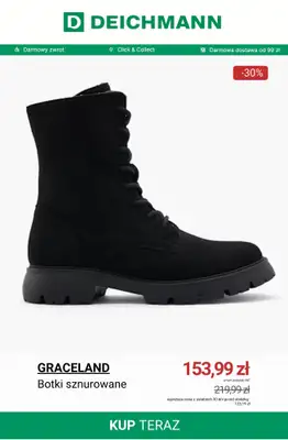 Deichmann - gazetka promocyjna Botki damskie z wyprzedaży od wtorku 18.11  - strona 9