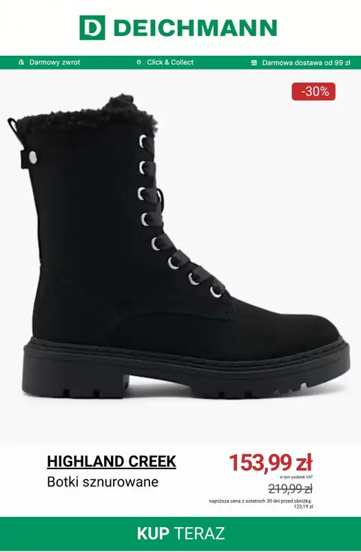 Deichmann - gazetka promocyjna Botki damskie z wyprzedaży od wtorku 18.11  - strona 7