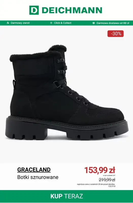 Deichmann - gazetka promocyjna Botki damskie z wyprzedaży od wtorku 18.11  - strona 4
