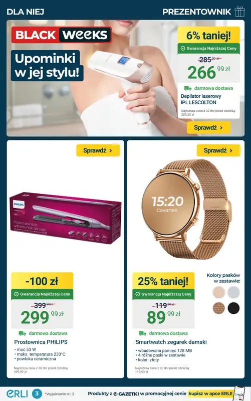 Erli - gazetka promocyjna Black Weeks – Prezentownik – Mega Okazje! od środy 19.11 do niedzieli 23.11 - strona 3