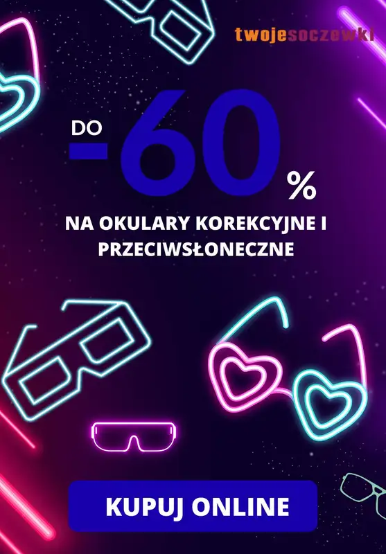 BLACK FRIDAY - gazetka promocyjna twojesoczewki | Do -60% na okulary korekcyjne i przeciwsłoneczne od wtorku 18.11 do poniedziałku 01.12